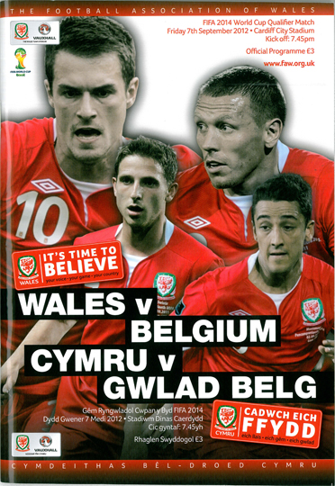 Wales v Belgium: 07 September 2012