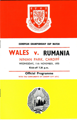 Wales v Romania: 11 November, 1970