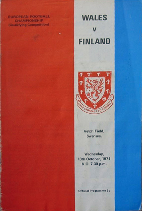 Wales v Finland: 13 October 1971