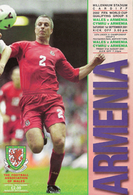 Wales v Armenia: 1 September 2001